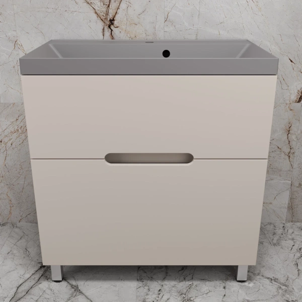 Тумба напольная без раковины 80 см Style Line Матис ЛС-00002437 кремовый матовый