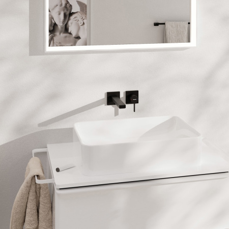 Смеситель для раковины встраиваемый Hansgrohe Tecturis E 73051670 черный матовый 