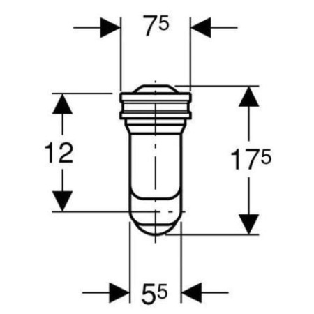 Сифон для писсуара Geberit, белый 152.942.11.1
