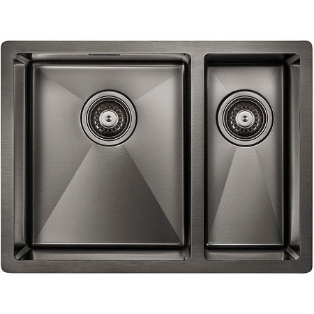 Кухонная мойка Paulmark Annex PM545944-GML вороненая сталь левая