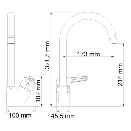 Смеситель для кухни  WasserKRAFT Ruhr 24407