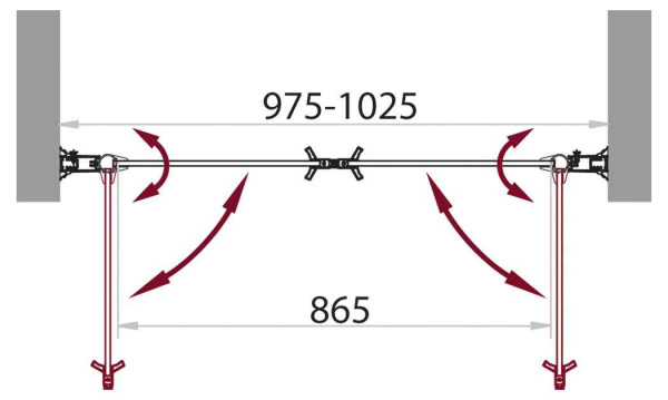 Душевая дверь (100х190) BelBagno SELA-B-2-100-C-Cr