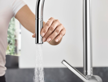 Смеситель для кухни с выдвижным изливом Hansgrohe Talis M54 2jet 72800000 хром