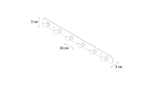 Планка FIXSEN 6 крючков FX-1416