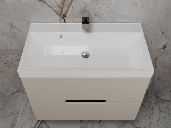 Тумба под раковину подвесная 80 см Style Line Матис ЛС-00002308 кремовый матовый