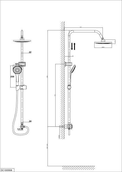 Душевая стойка D&K (DC1005506)