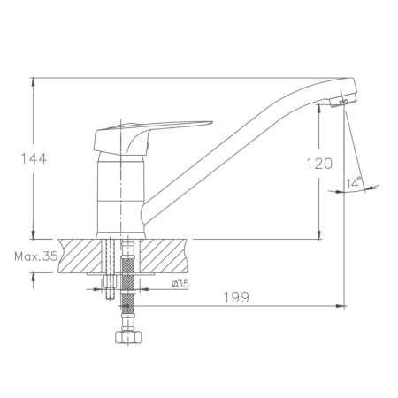 Смеситель для кухни Haiba HB4837