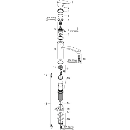 Смеситель для кухни однорычажный Hansgrohe Logis M31 71832000 хром