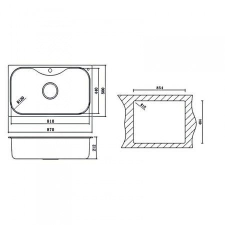 Кухонная мойка (87х50) Oulin OL-330
