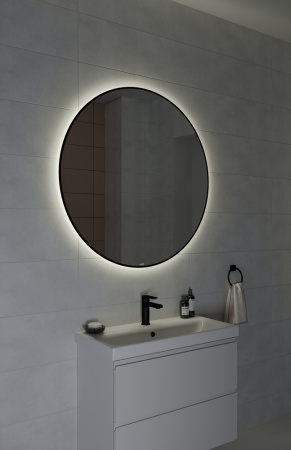 Зеркало Cersanit ECLIPSE smart 100x100 в черной рамке 64149