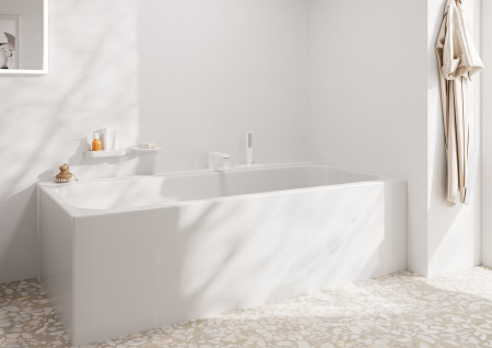 Смеситель на борт ванны 3 отвесртия Hansgrohe Tecturis E 73443700 белый матовый