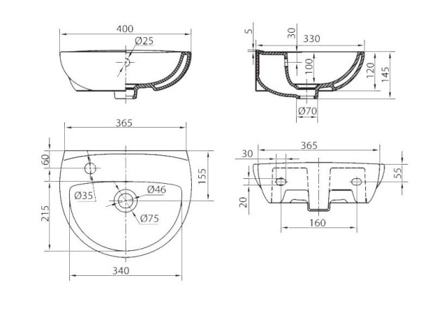 Раковина Kolo Freja 40 L72340000