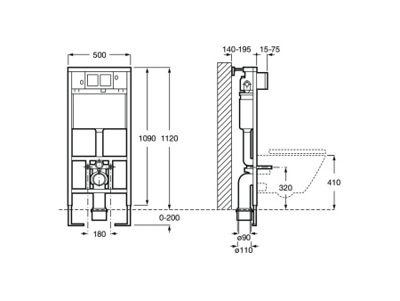 Система инсталляции для унитаза Roca Duplo WC 890090020