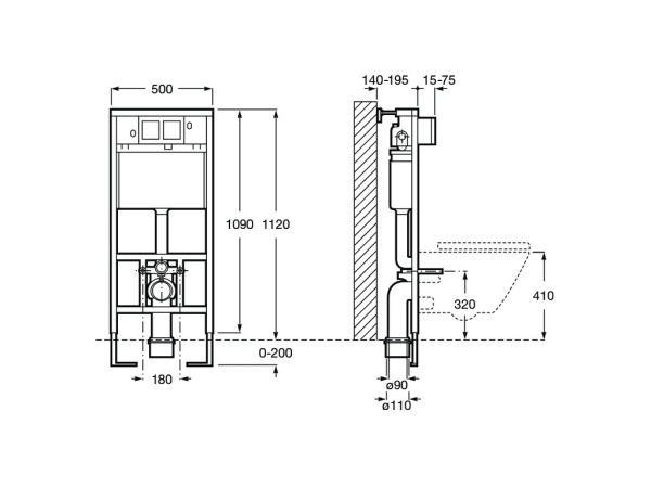 Система инсталляции для унитаза Roca Duplo WC 890090020