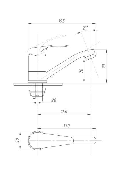 Смеситель для кухни ПСМ-Профсан КОМПЛЕКТАЦИЯ