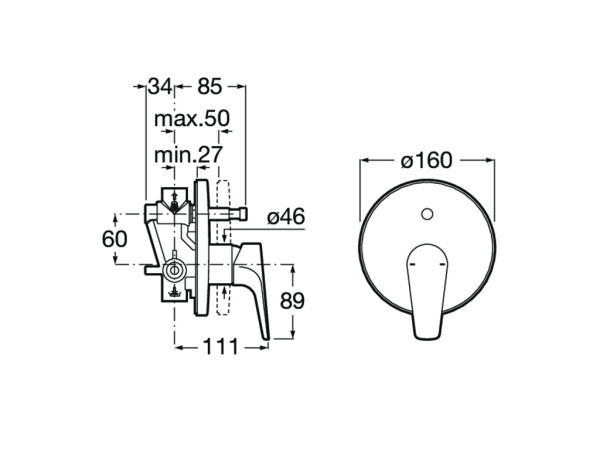 Смеситель для ванны Roca Atlas 5A0690C00