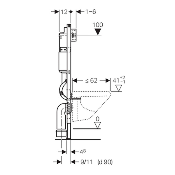Унитаз Aquatek Вега AQ1905-00 с инсталляцией Geberit 458.123.21.1