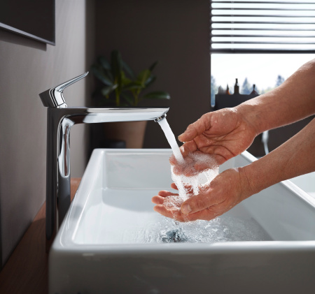 Смеситель для раковины с донным клапаном Hansgrohe Talis E 71716000 хром