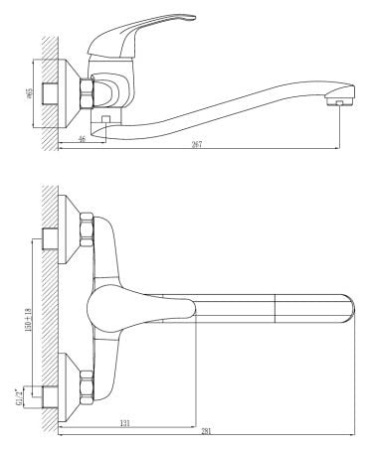 Смеситель для кухонной мойки Rossinka A (A35-24)