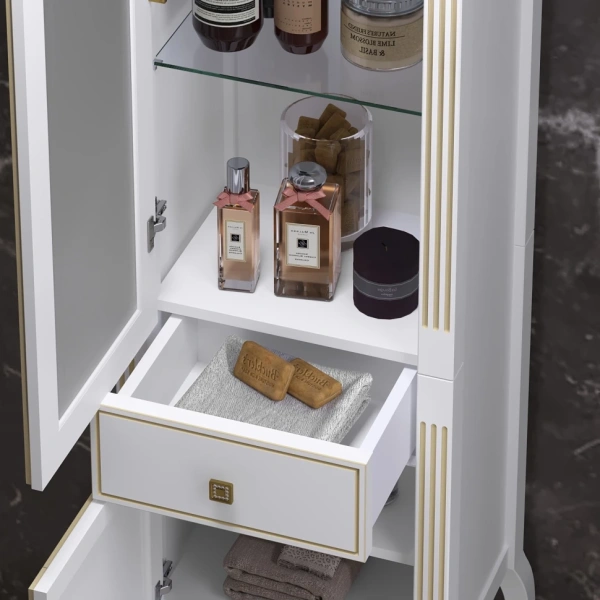 Пенал Opadiris Лаура, цвет белый с патиной, левый Z0000006525