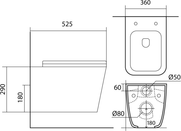 Комплект унитаза с инсталляцией SET AQUATEK ЛИБРА N KDI21