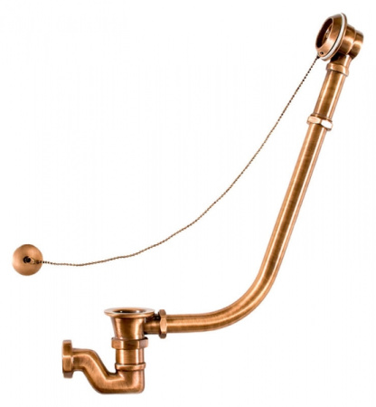 Слив-перелив для отдельностоящих ванн бронза с цепочкой Астра-Форм