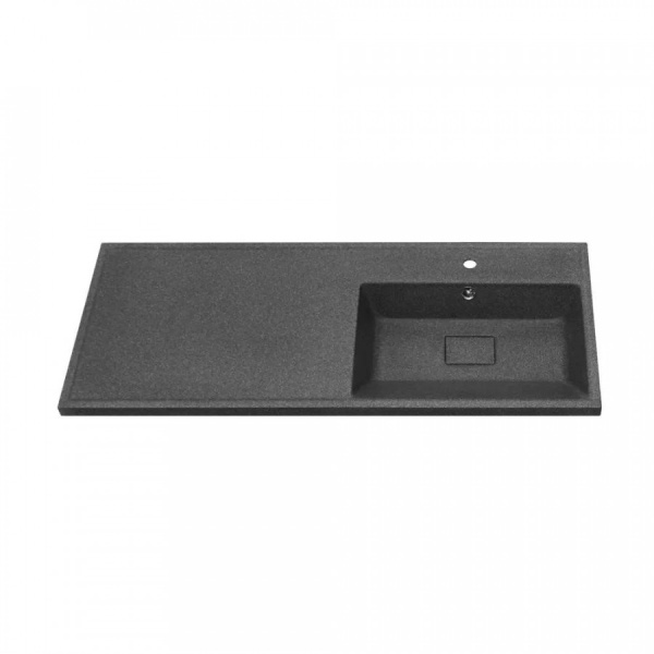 Раковина Aquaton Лайн 1A72083KLF21R, 120 см, литьевой мрамор, правая, графит