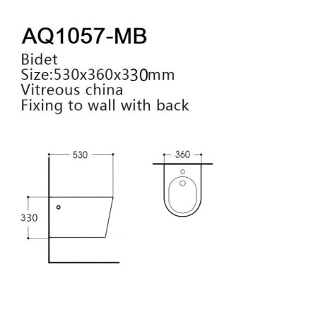 Подвесное биде Aquatek Вега AQ1057-MB