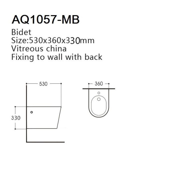 Подвесное биде Aquatek Вега AQ1057-MB