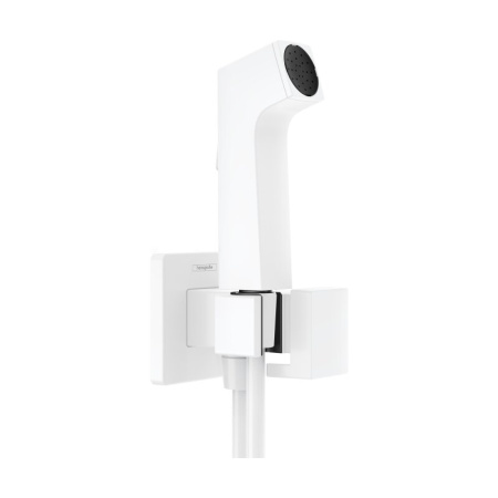 Гигиенический душ с запорным вентилем Hansgrohe Bidette E 1jet EcoSmart+ 29231700 белый матовый
