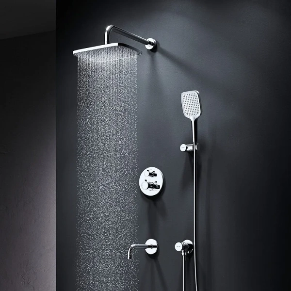 Душевой комплект термостатический с изливом Am.Pm X-Joy FT85A3RH40 хром
