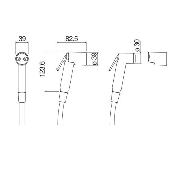 Гигиенический душ Nobili Rubinetterie AD146/51CR Гигиенический душ Nobili Rubinetterie AD146/51CR