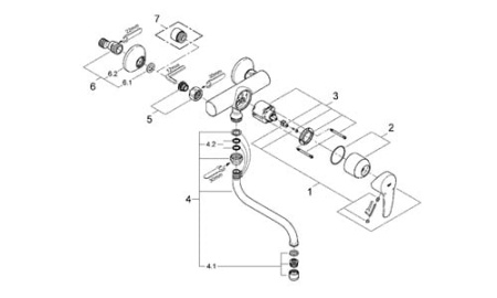 Смеситель однорычажный для кухни Grohe Eurostyle 33982 001 (33982001) хром