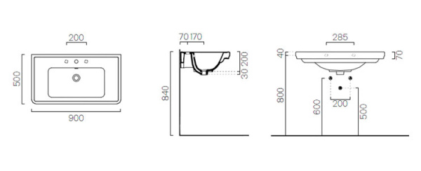 Умывальник GSI ceramica Classic 8788111