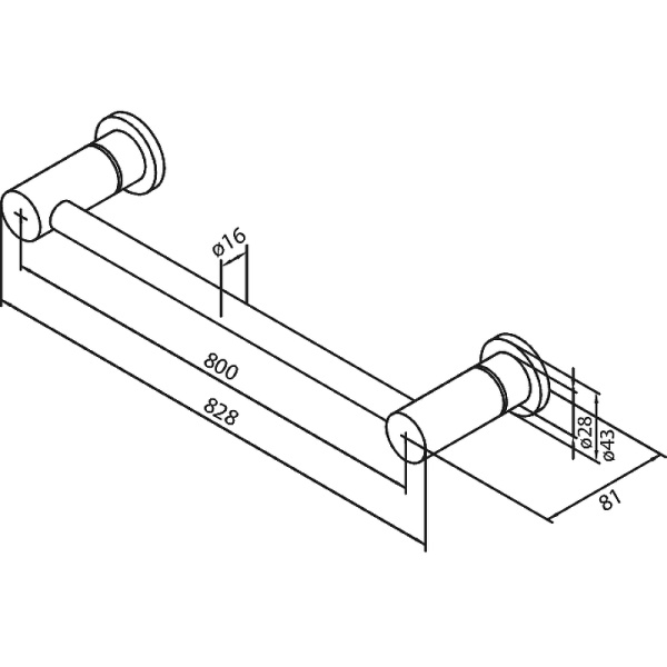 Полотенцедержатель Damixa Mercur 483000000 Полотенцедержатель Damixa Mercur 483000000