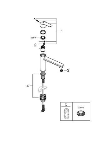 Смеситель для кухни Grohe Eurosmart 30463 000 (30463000) хром