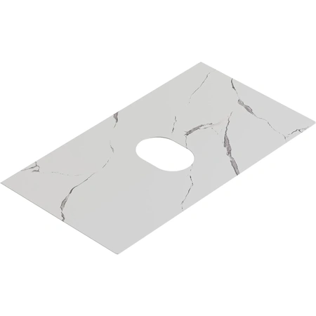 Столешница 80 см Aqwella Geometria STG814X476MW мрамор белый