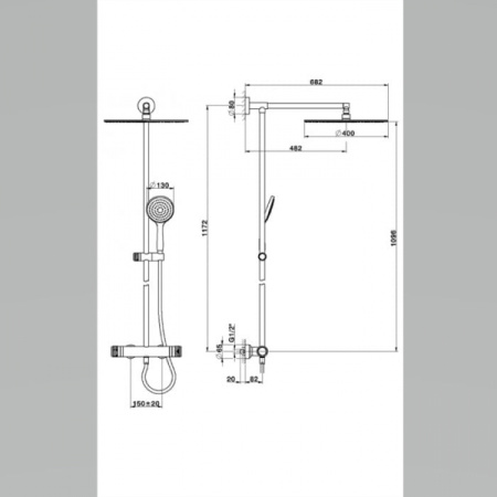 Душевая система Huber Chronos CRC7801021