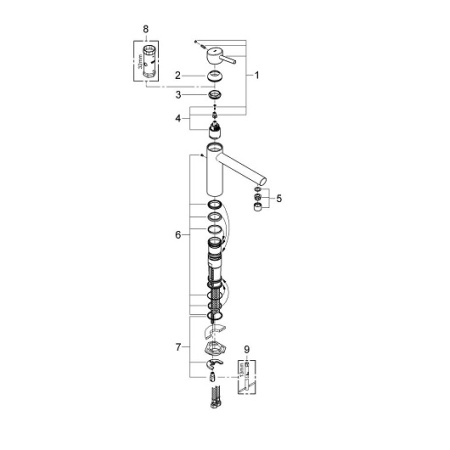 Смеситель однорычажный для мойки, DN 15 Grohe Concetto 31128 DC1 (31128DC1) суперсталь