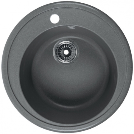 Кухонная мойка круглая, серая Rossinka RS51R-Gray