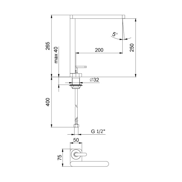 Смеситель для кухни Webert Living LV920302015, хром Смеситель для кухни Webert Living LV920302015, хром