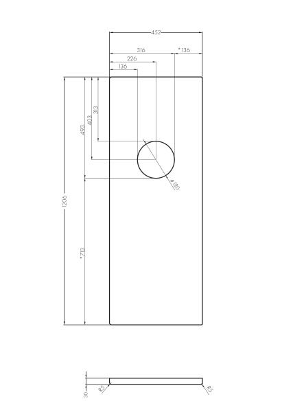 Столешница под раковину Aquaton Брук 120 (80+40) 1A204505BC010