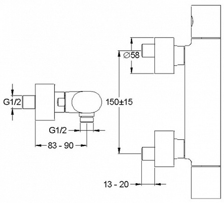 Термостат для душа Jacob Delafon Talan E10091RU-CP