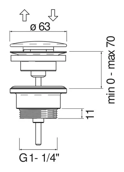Донный клапан Nobili AV00110/11FLP