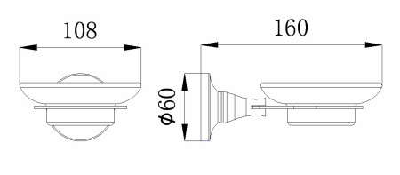 Мыльница стеклянная RUSH Corsica CO42411