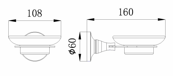 Мыльница стеклянная RUSH Corsica CO42411