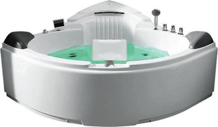 Акриловая ванна (152х152) Gemy G9082 O с гидромассажем, универсальная