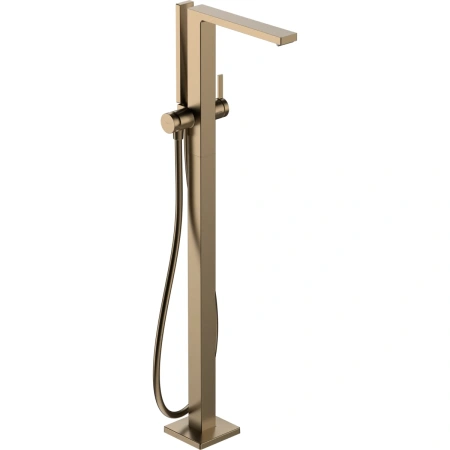 Смеситель для ванны напольный Hansgrohe Tecturis E 73445140 шлифованная бронза