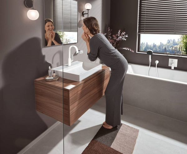 Смеситель для раковины Hansgrohe Vivenis 75030700, белый матовый