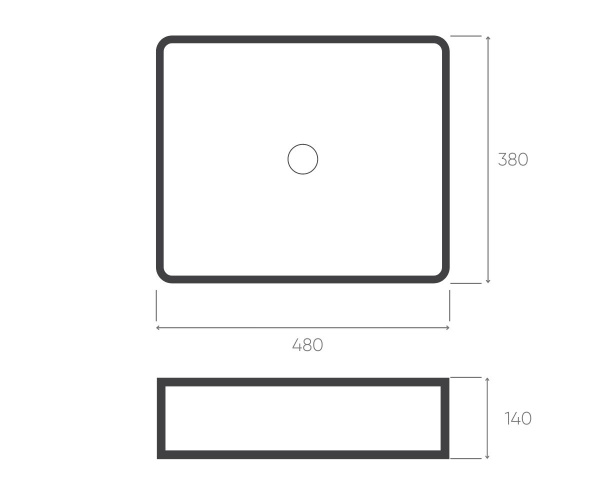 Накладная раковина (48х38) Bronze de Luxe 1010-GM